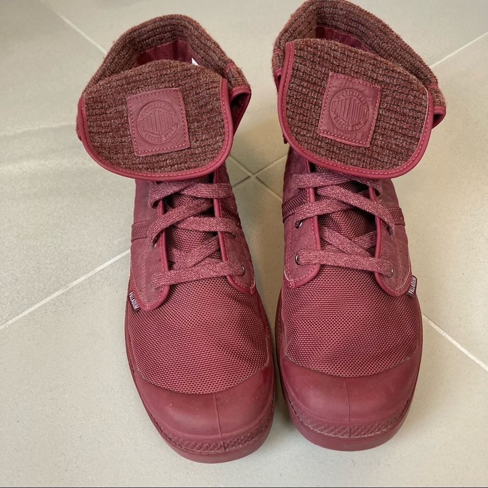 palladium unisex sneakers boots red Men’s 13 Women’s 14.5 - Picture 3 of 13